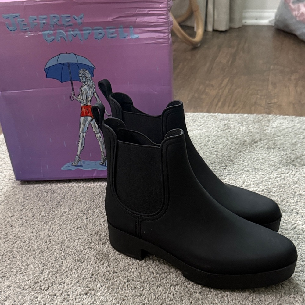 Jeffrey Campbell Black Ankle Booties